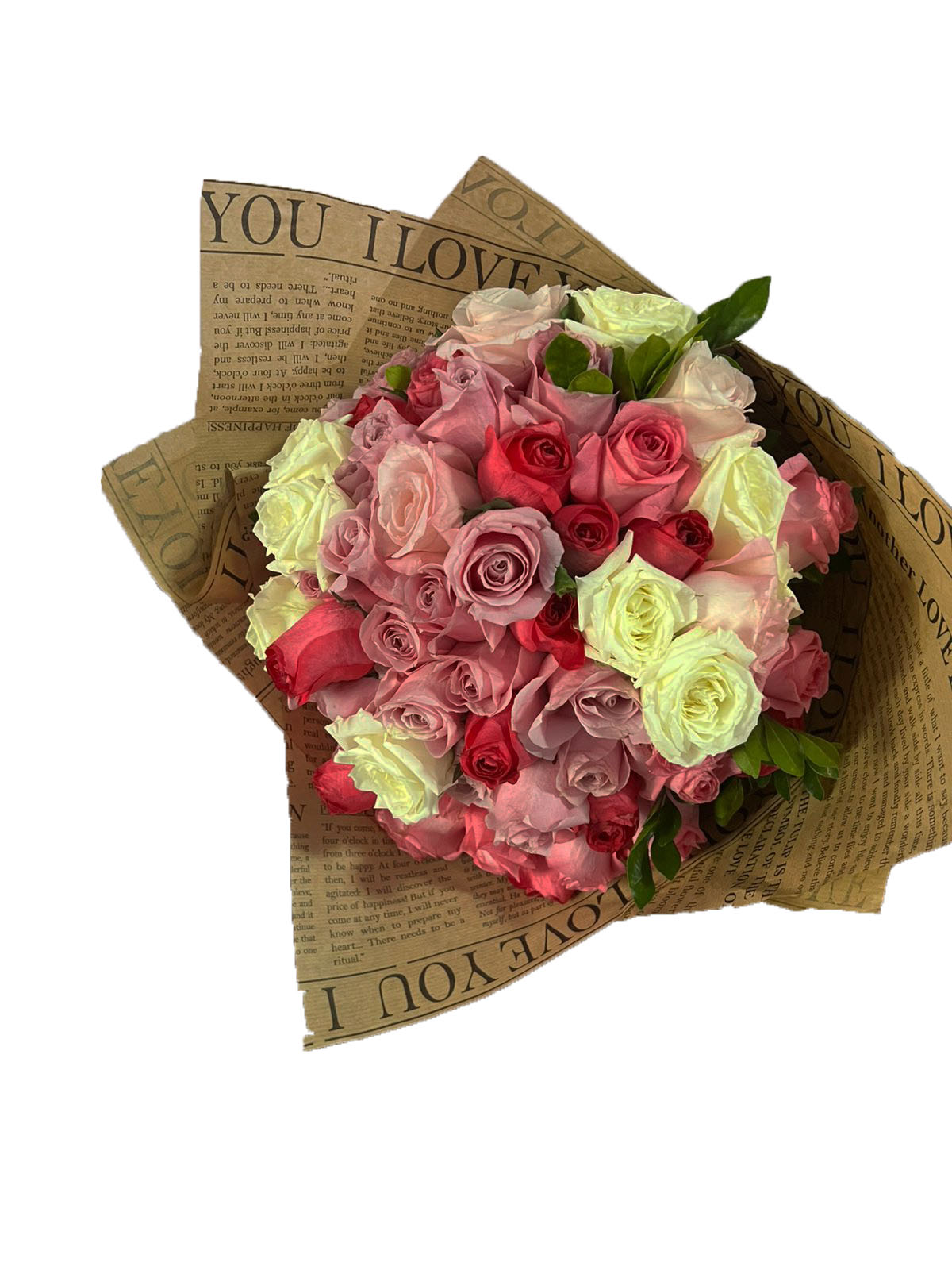 Buquê com 70 Botões de Rosas Claras - Imagem 3