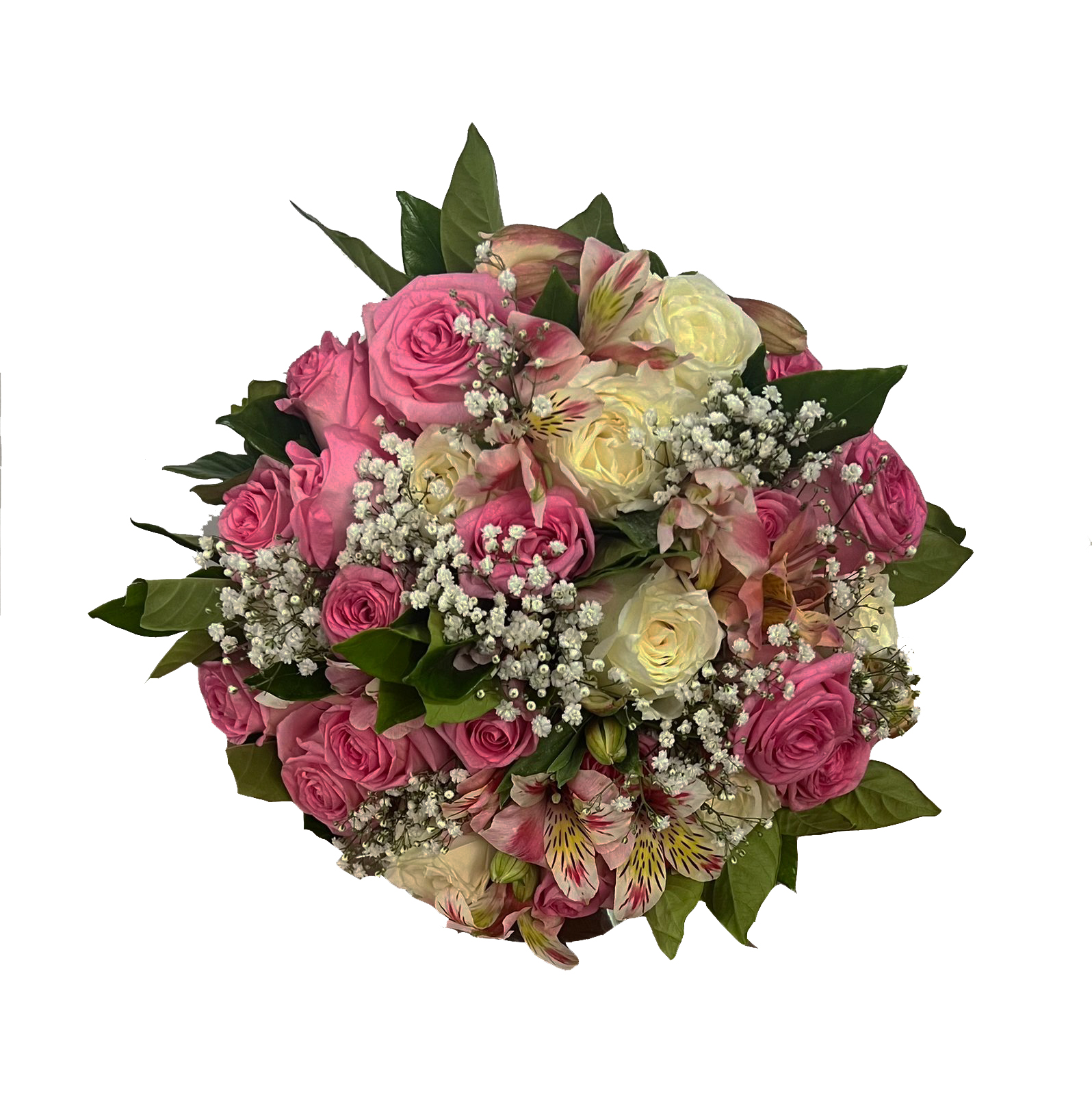 Buquê Mix de Rosas Brancas a Claras