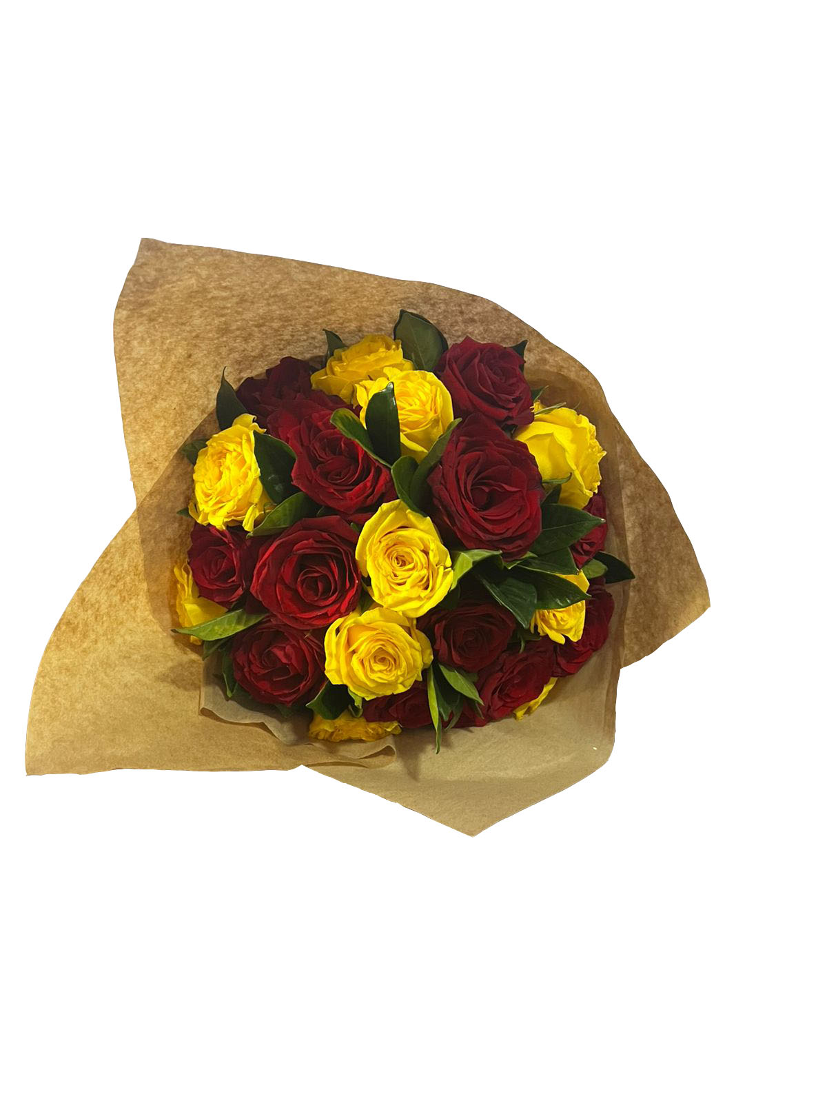 Buquê Vermelho e Amarelo de 24 Botões