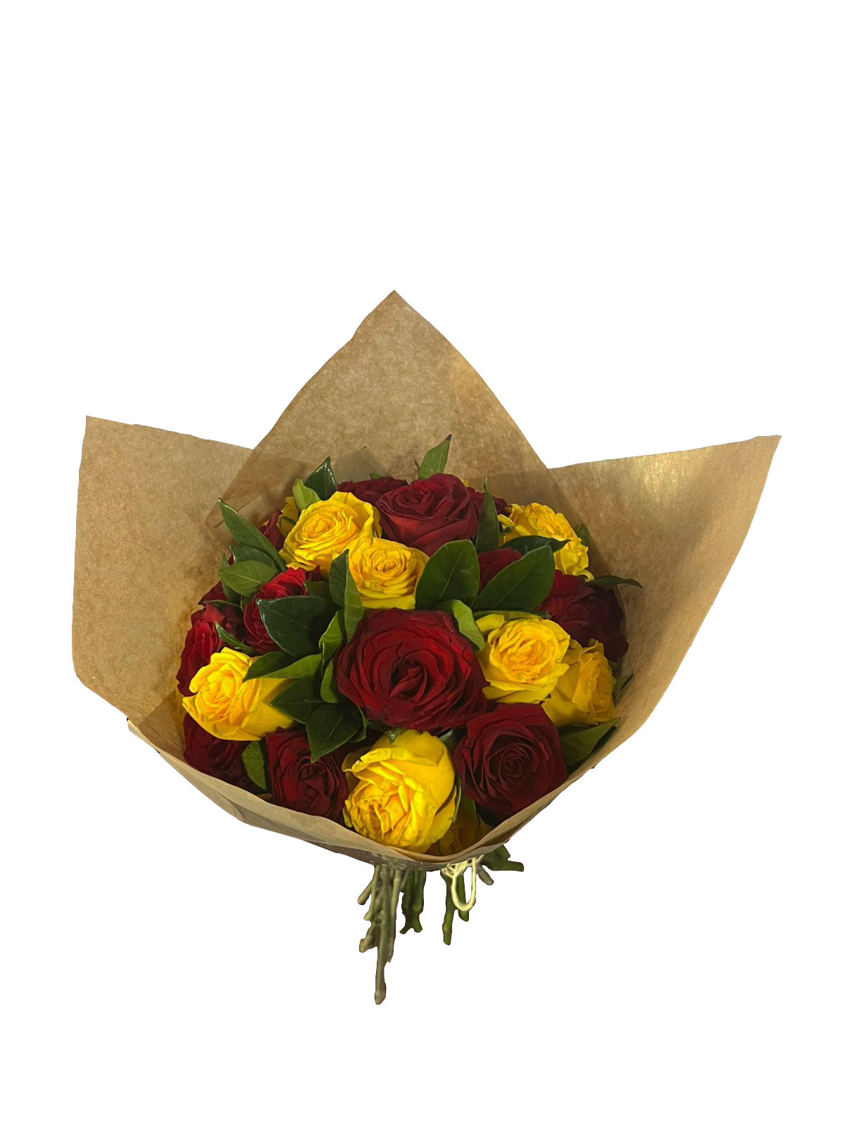 Buquê Vermelho e Amarelo de 24 Botões - Imagem 2