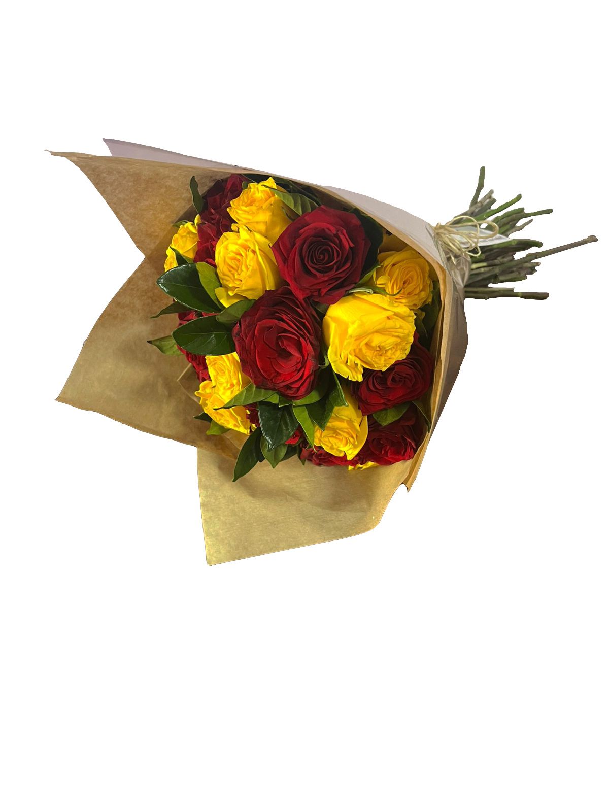 Buquê Vermelho e Amarelo de 24 Botões - Imagem 3